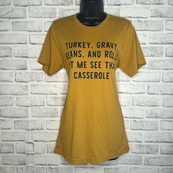 Thanksgiving Graphic Tee Tshirt Humor Size Medium, Casserole, Turkey - Picture 1 of 5